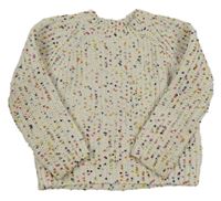 Smetanový pletený svetr s barevnými nopky M&S