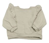 Smotanová mikina s volánikmi Zara