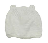 Biela pletená podšitá čapica C&A