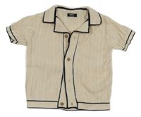 Smotanové vzorované prepínaci polo tričko Next