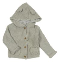 Sivý podšitý prepínaci sveter s kapucňou M&S