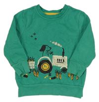 Zelená mikina s traktorom George