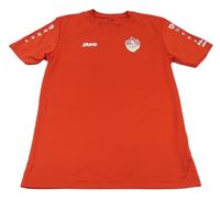 Červené sportovní tričko s logem jako