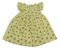 Žlté šaty s třešněmi Zara