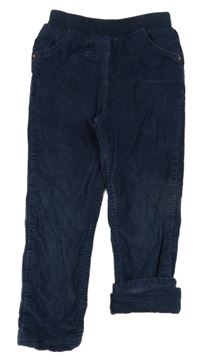 Tmavomodré podšité manšestráky George