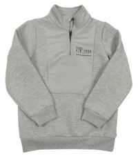 Sivá melírovaná mikina s nápisom Matalan