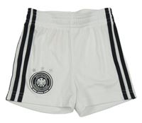 Bielo-čierne športové kraťasy s pruhmi Adidas