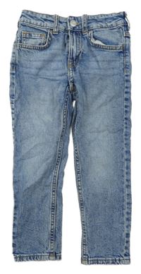 Modré melírované relaxed fit rifle H&M