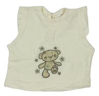 Smotanové tričko s medvěďom Baby
