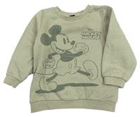 Khaki mikina s Mickeym Primark
