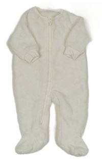 Bílý plyšový overal Next