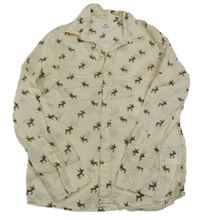 Smotanová košeľa so sobmi H&M