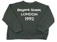 Tmavosivá mikina s nápisom a číslom Zara