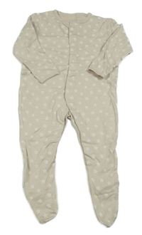 Béžovo-bílý overal s hvězdami Primark