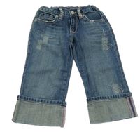 Modré široké capri rifle s kamínky GAP