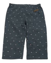 Tmavosivé bodkovaná é crop legíny Yigga