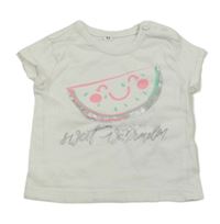 Bílé tričko s melounem