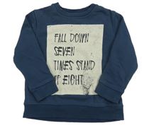 Tmavomodrá mikina s nápisom Zara