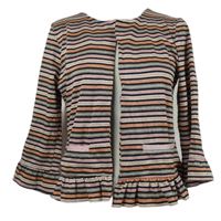 Dámský černo-růžový pruhovaný cardigán Cream 