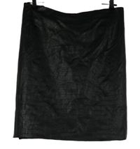 Dámská černá vzorovaná koženková sukně George 