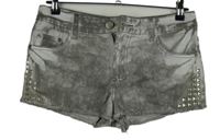 Dámske sivé batikované rifľové kraťasy s cvokmi  Glamorous