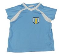 Světlemodro-bílý sportovní  dres s nášivkou H&M