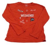 Červené tričko s nápisom zn. Pepperts