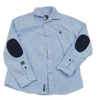 Modro-bílá kostkovaná košile s výšivkou C&A