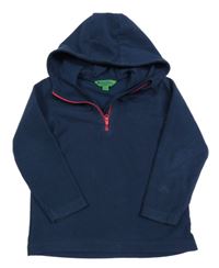 Tmavomodrá fleecová funkčná mikina s kaucí Mountain Warehouse