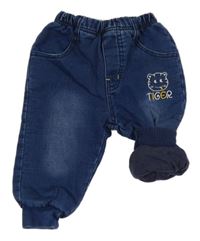 Modré podšité cuff rifle s tigrom