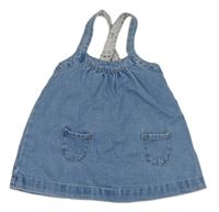 Modré rifľové šaty s kapsičkami Kiabi