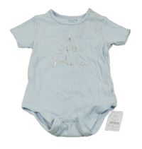 Nové - Světlemodré žebrované body s nápisem Nutmeg