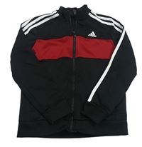 Čierno-červená športová prepínaci mikina Adidas