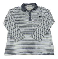 Bílo-modré pruhované polo triko s kapsičkou Jasper Conran