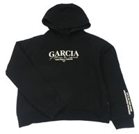 Čierna crop mikina s logom a kapucňou zn. Garcia