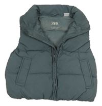 Tmavosivá šušťáková zateplená vesta zn. Zara