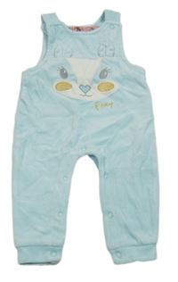 Světlemodré sametové laclové tepláky s čumákem 