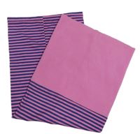 Růžovo-fialový pruhovaný multifunkční šátek