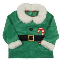 Zelená zamatová vianočná mikina s kožíškem - Elf C&A