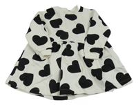 Bílé teplákové šaty se srdíčky Tu