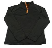 Černé thermo triko s neonovým zipem Ergeenomixx