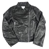 Černý koženkový crop křivák Zara