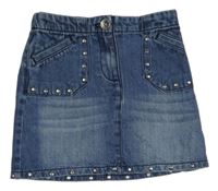 Modrá riflová sukně s cvočky Next