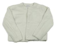 Biely chlpatý prepínaci sveter Lindex