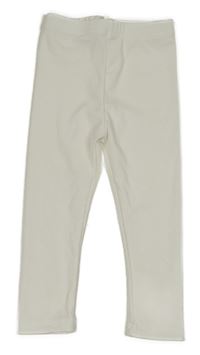 Biele rebrované legíny SHEIN