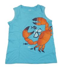 Modré tílko s krabem C&A