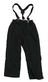 Čierne nohavice s trakami