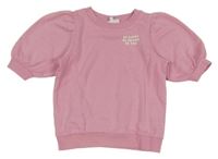 Ružová tepláková vesta s nápisom