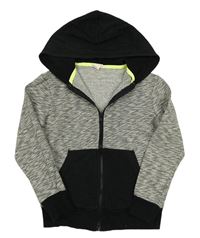 Sivo-čierna prepínaci mikina s kapucňou zn. H&M