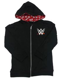 Čierna prepínaci mikina s Wrestlerem a kapucňou
